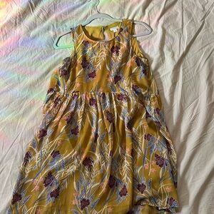Xhileration dress size medium yellow floral inside shell